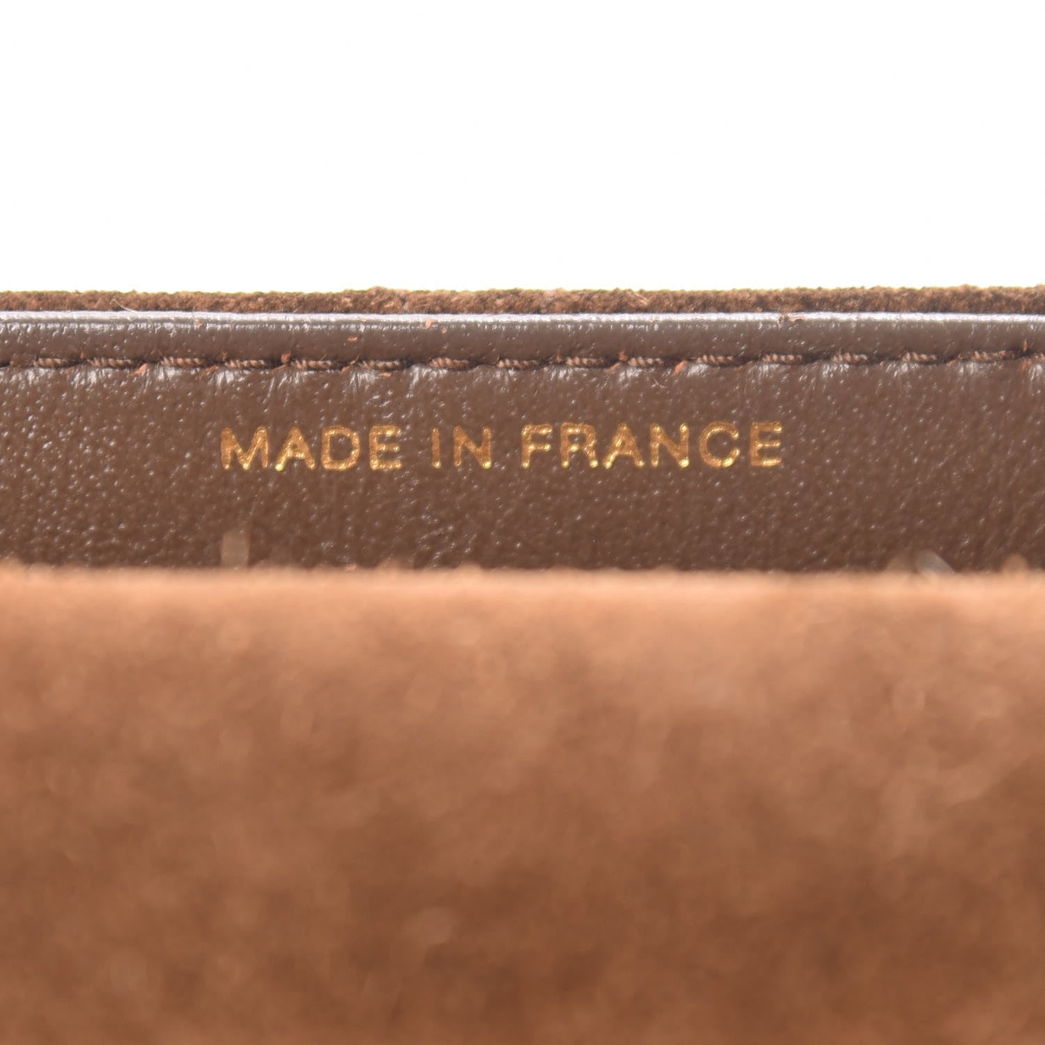 Chanel Suede Stitched Shoulder Bag Brown 7 of 16