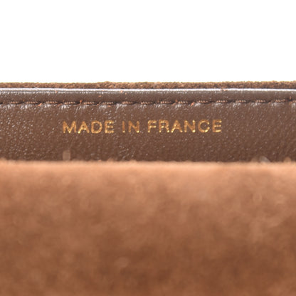 Chanel Suede Stitched Shoulder Bag Brown 7 of 16