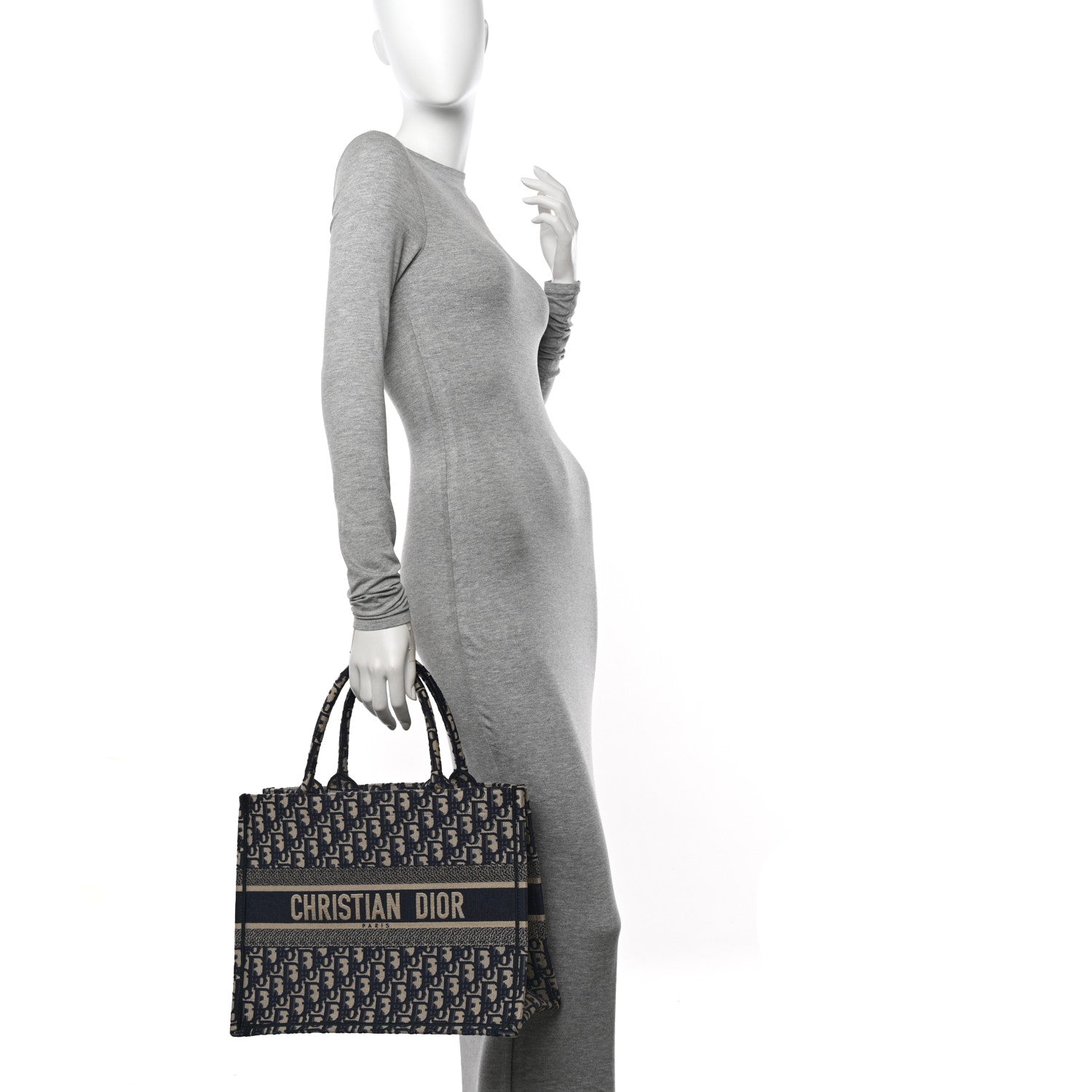 Christian Dior Oblique Medium Book Tote Blue Multicolor 2 of 11