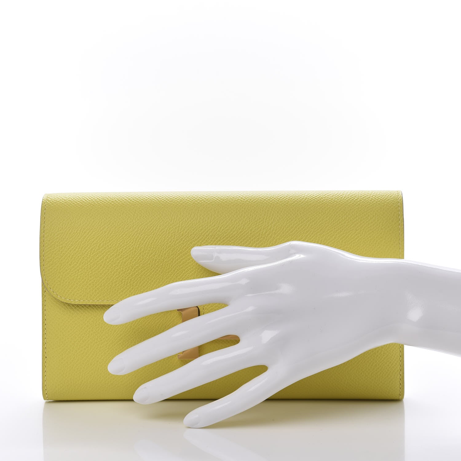 Hermes Epsom Constance Long Wallet Lime 2 of 10