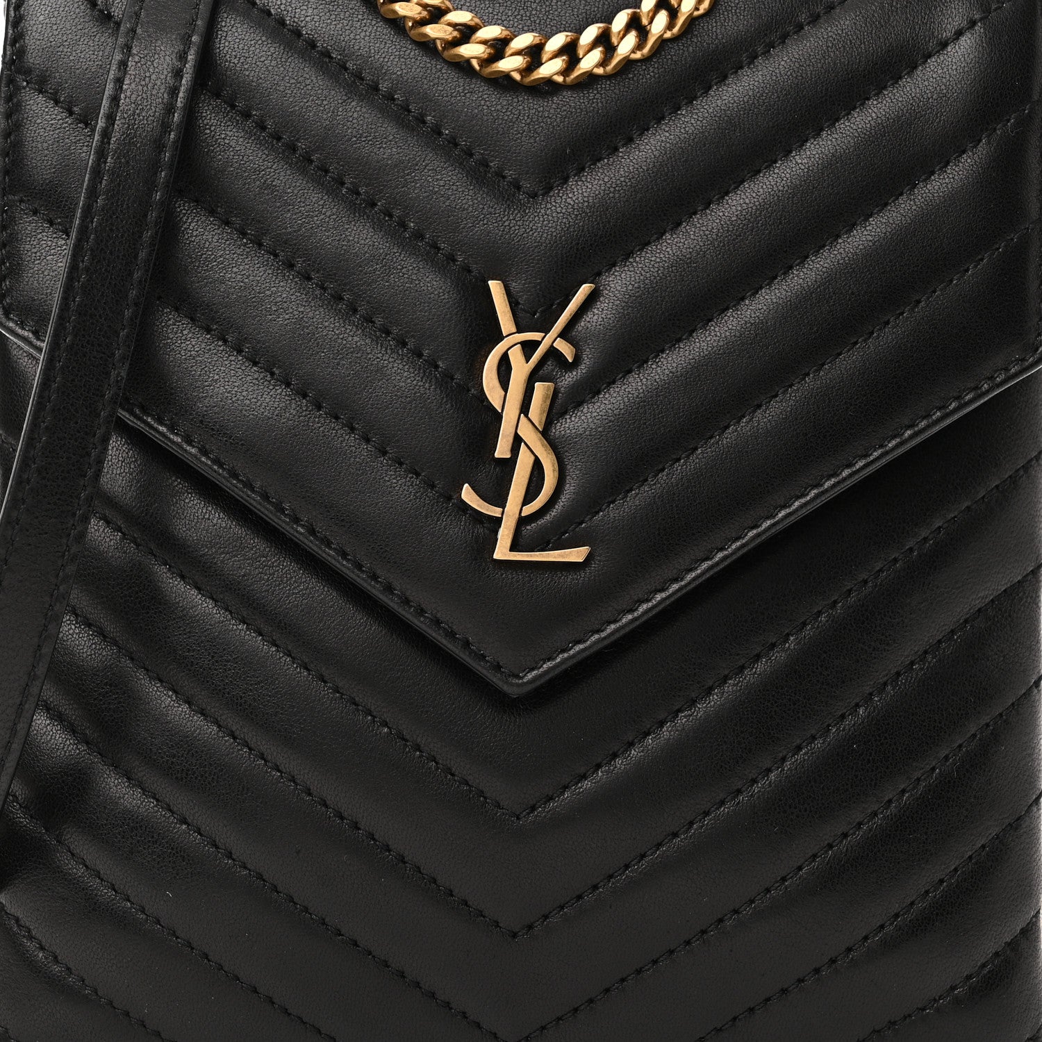 Saint Laurent Lambskin Quilted Double Flap Bag Black 8 of 10