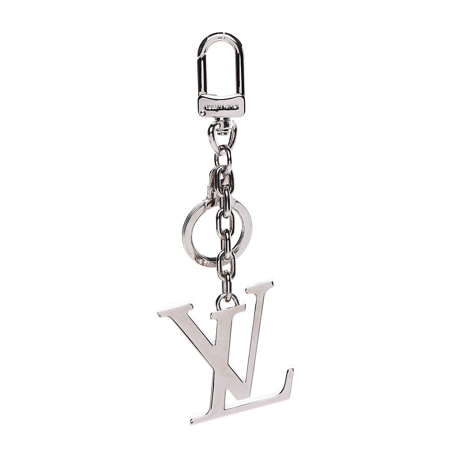 Louis Vuitton LV Facettes Bag Charm Key Holder Silver 1 of 3