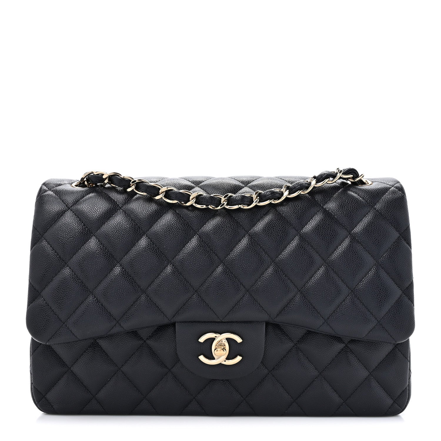 Chanel Caviar Quilted Jumbo Double Flap Navy 1 of 14