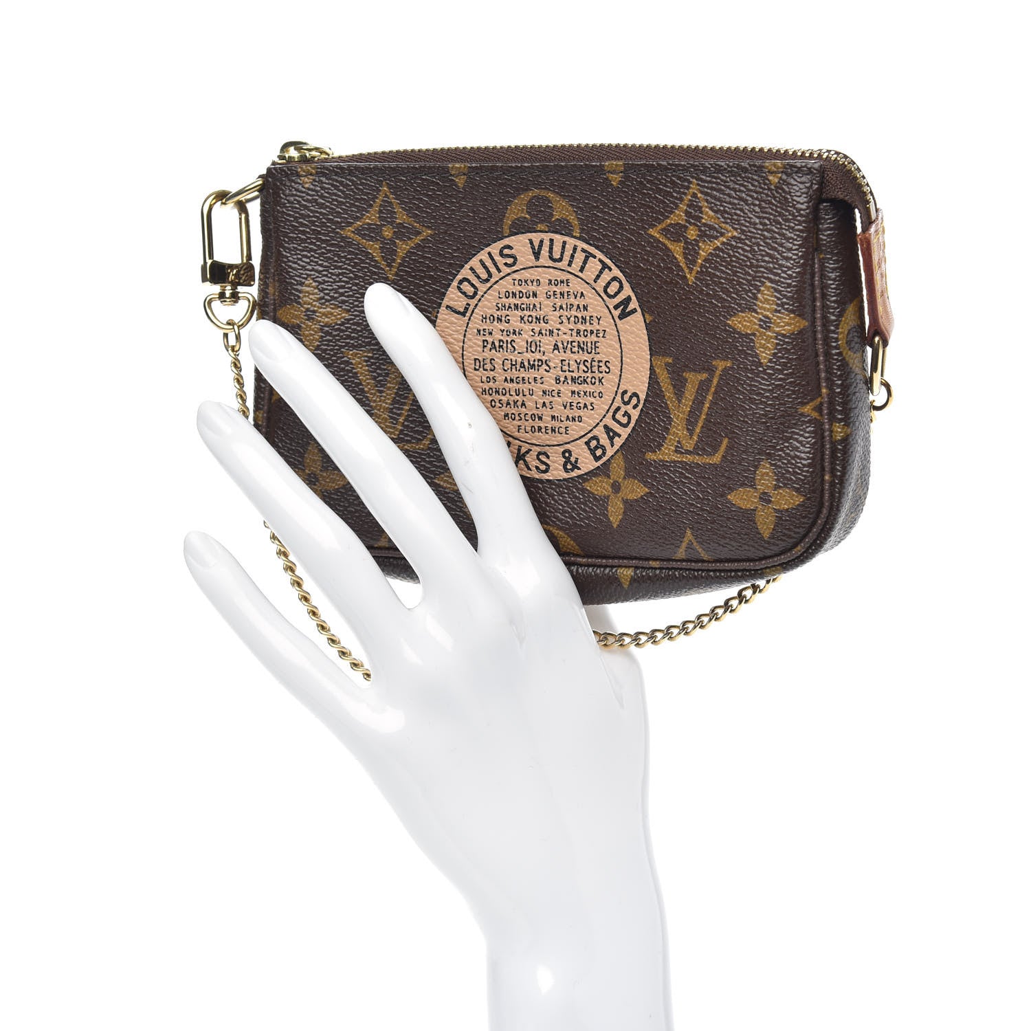 Louis Vuitton Monogram Complice Trunks and Bags Mini Pochette Accessories Beige 2 of 9