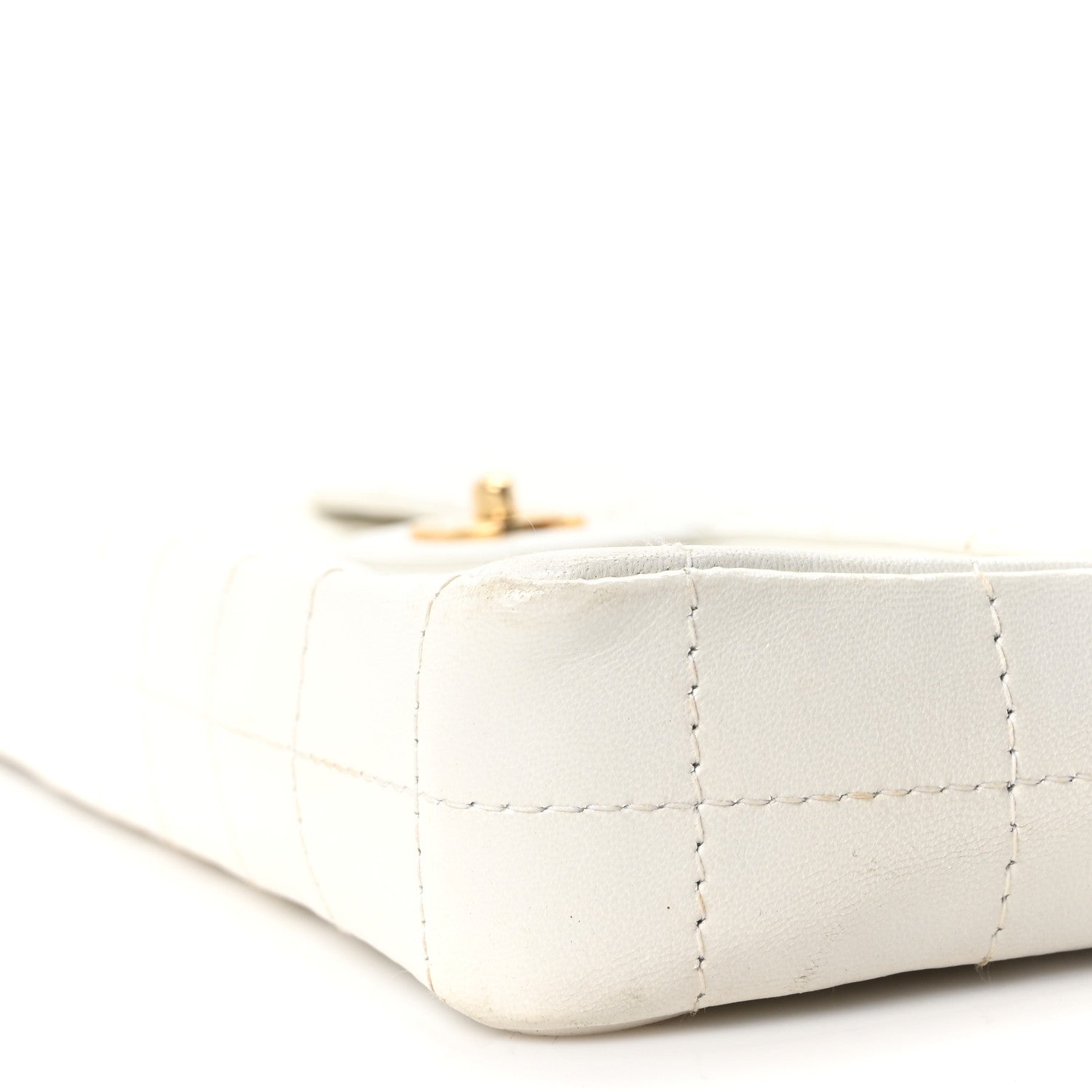 Chanel Lambskin East West Chocolate Bar Flap White 10 of 10