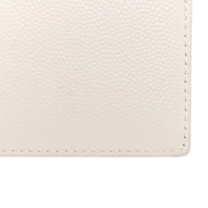 Saint Laurent Grain De Poudre Credit Card Case Icy White 9 of 11