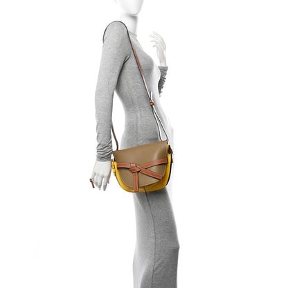 Loewe Calfskin Small Gate Crossbody Bag Mocca Yellow Pecan 2 of 12