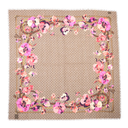 Gucci Wool Jacquard GG Monogram Big Panshie Fringe Shawl Roseate Beige 1 of 4