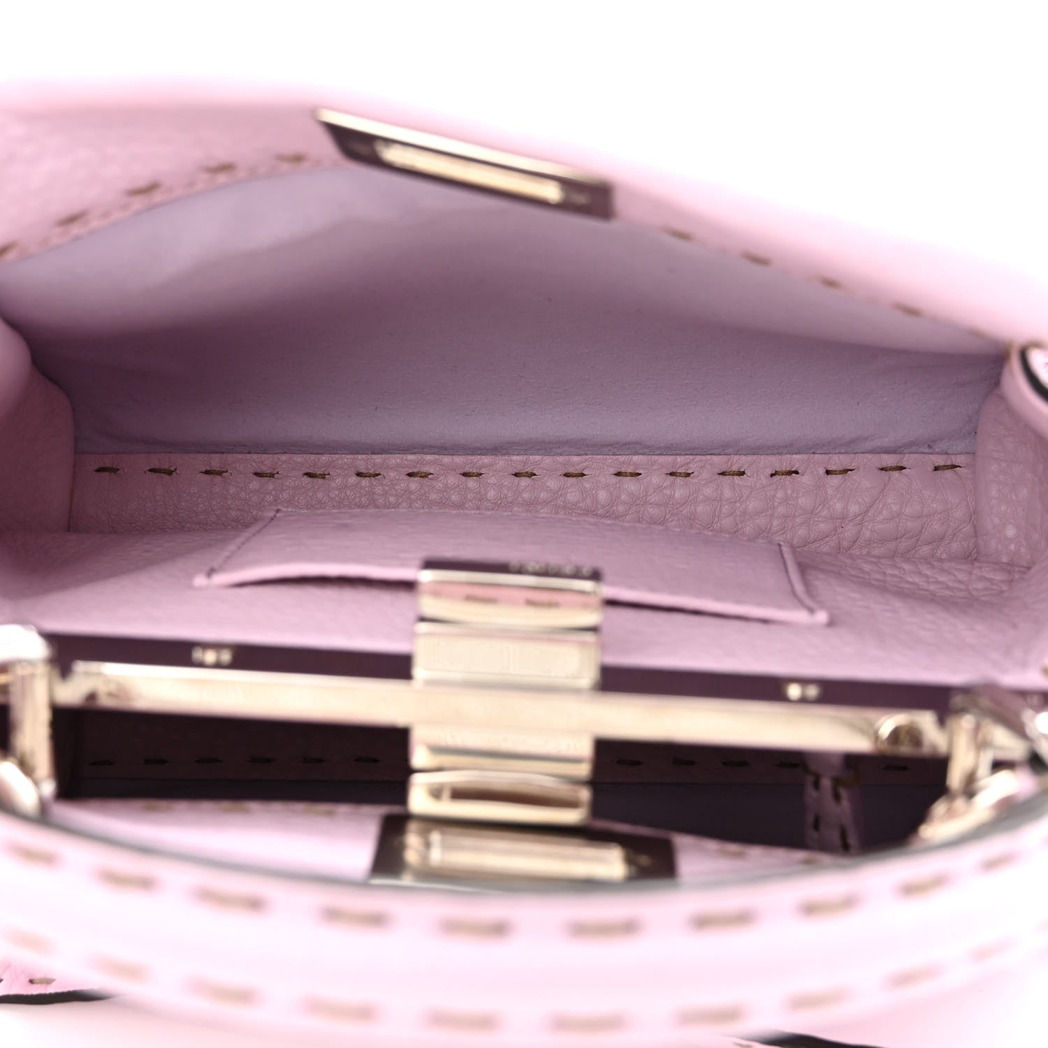 Fendi Cuoio Romano Selleria Mini Peekaboo Iconic Satchel Anemone 5 of 12