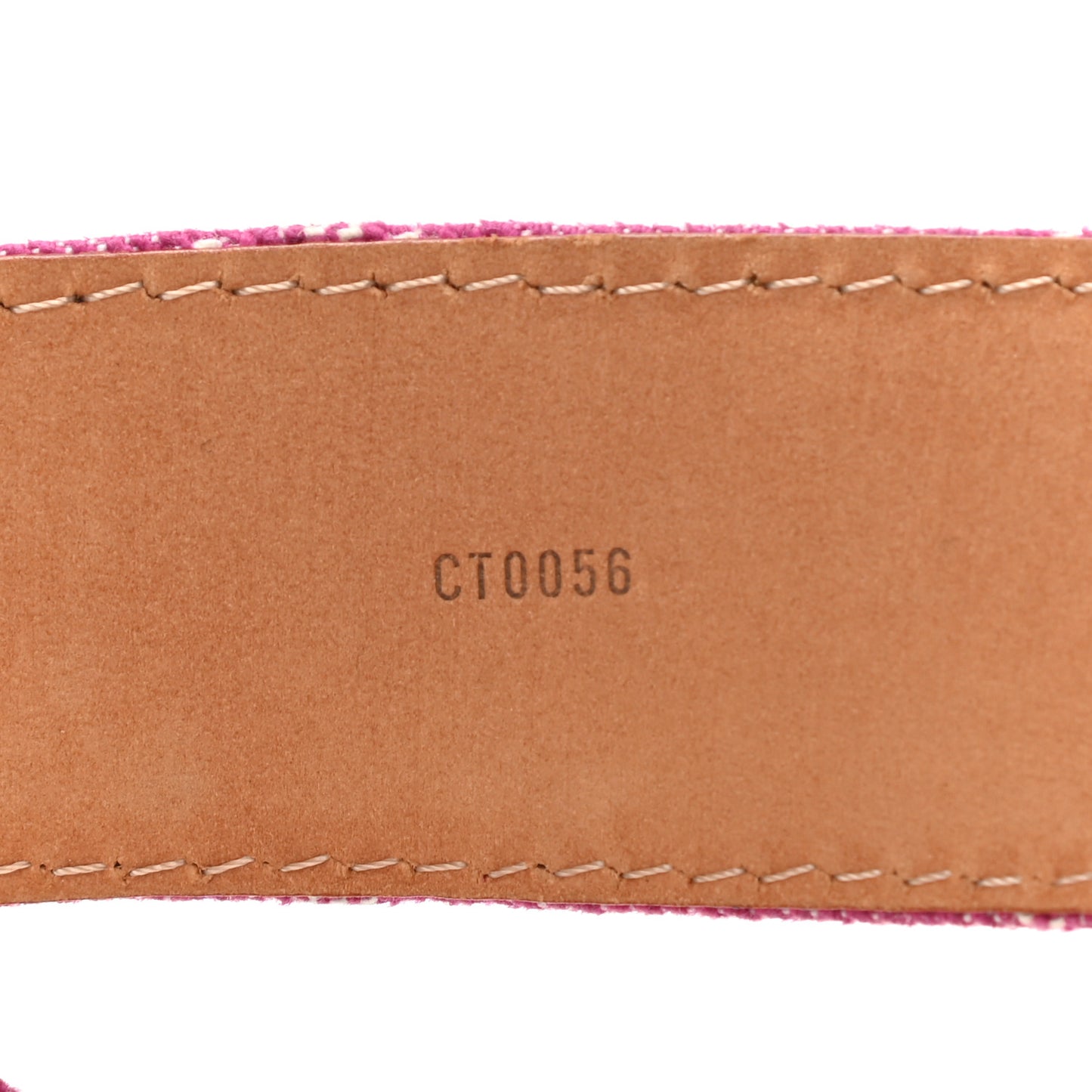 Denim Monogram Belt 80 32 Fuchsia