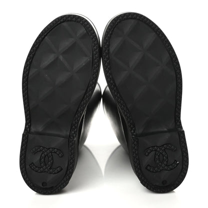 Chanel Caoutchouk CC High Boots 38 Black 5 of 8