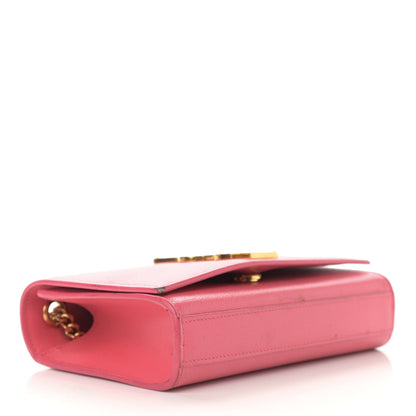 Saint Laurent Grain De Poudre Small Monogram Kate Satchel Rose Clair 4 of 17