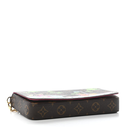 Louis Vuitton Monogram 2021 Christmas Animation Hollywood Pochette Felicie Chain Wallet Fuchsia 5 of 9