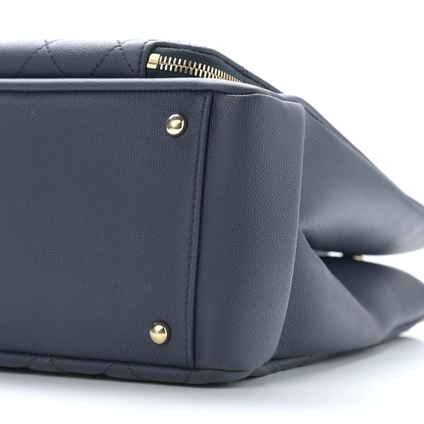 Caviar Quilted Large Business Affinity Shopping Bag Navy