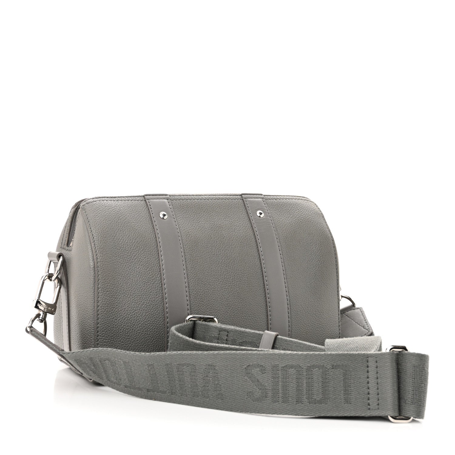 Louis Vuitton Grained Calfskin Aerogram City Keepall Gris 3 of 11