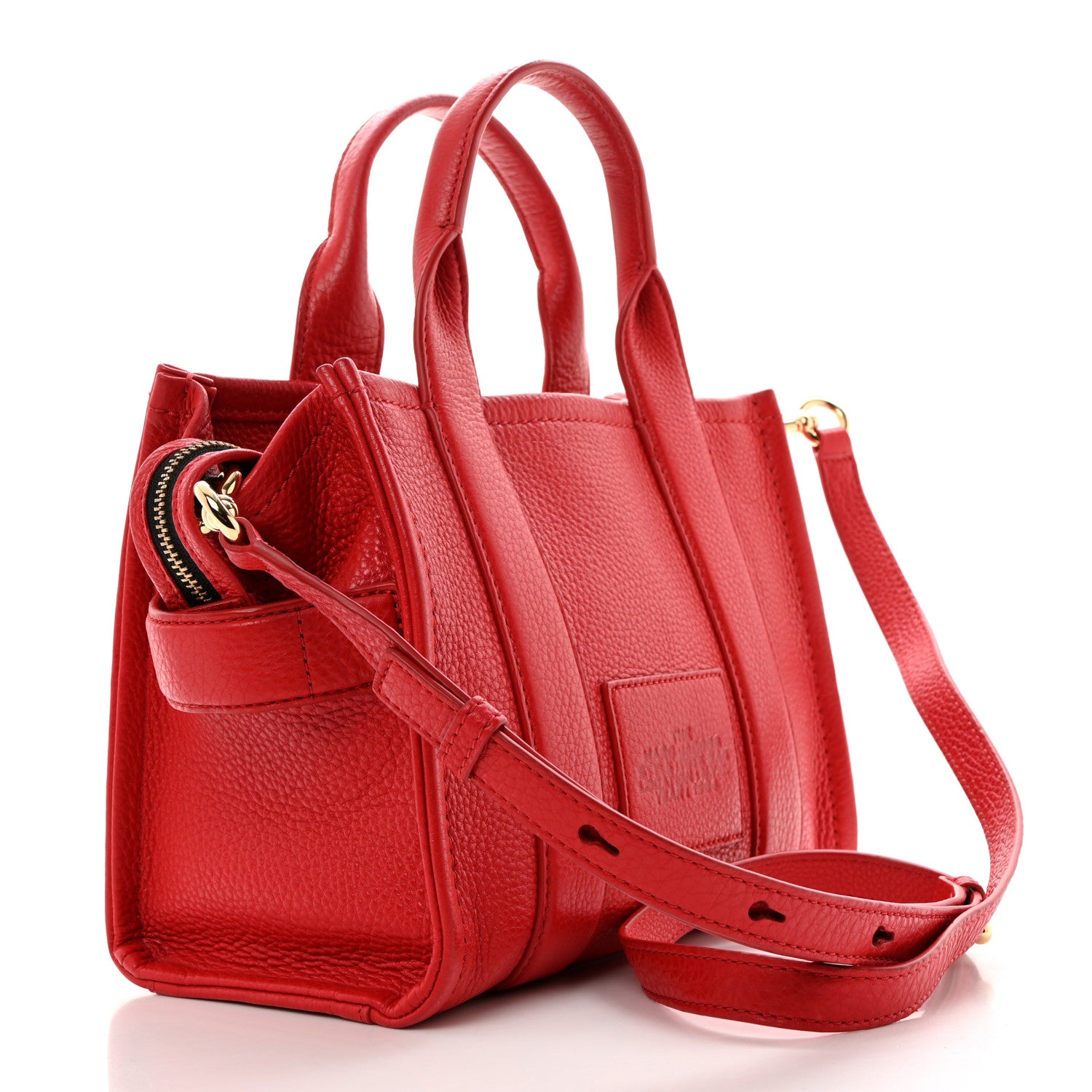 Marc Jacobs Grained Calfskin Small The Tote Bag True Red 3 of 12