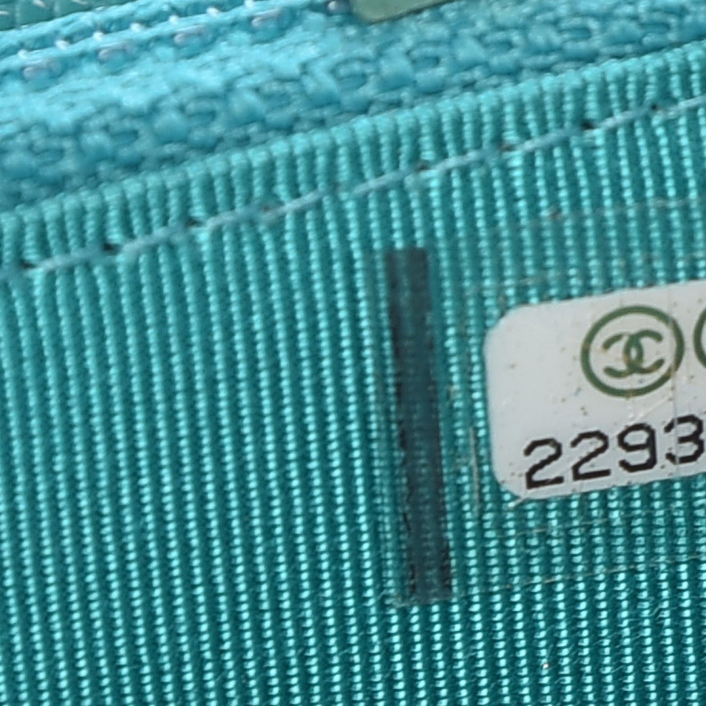 Caviar Quilted Small Zip Around Wallet Turquoise