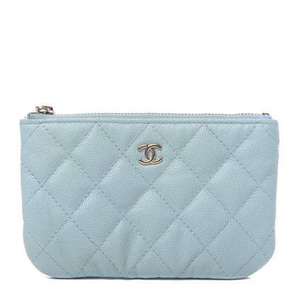 Chanel Caviar Quilted Small Cosmetic Case Light Blue 1 of 8