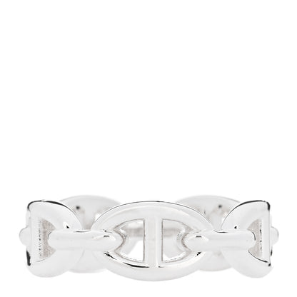 Hermes Sterling Silver PM Chaine d'Ancre Enchainee Band Ring 57 8 1 of 9