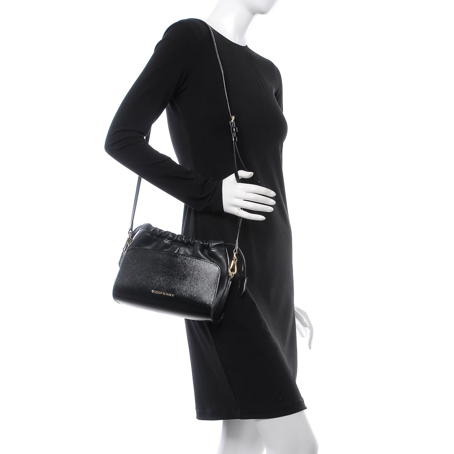 Patent Grained Calfskin Little Crush Black