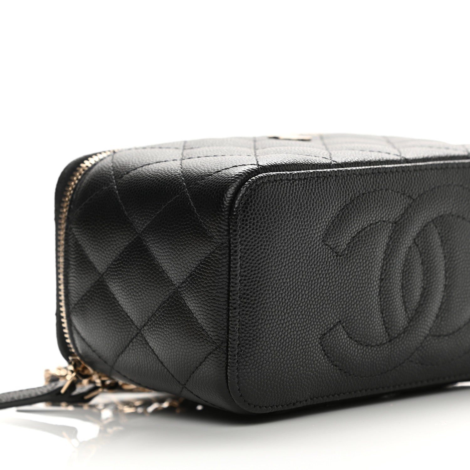 Chanel Caviar Quilted Small Vanity Case With Chain Black 17 of 21