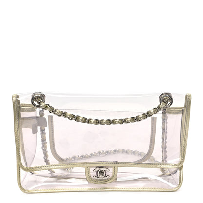 Chanel Metallic Lambskin PVC Medium Naked Flap Gold 1 of 10
