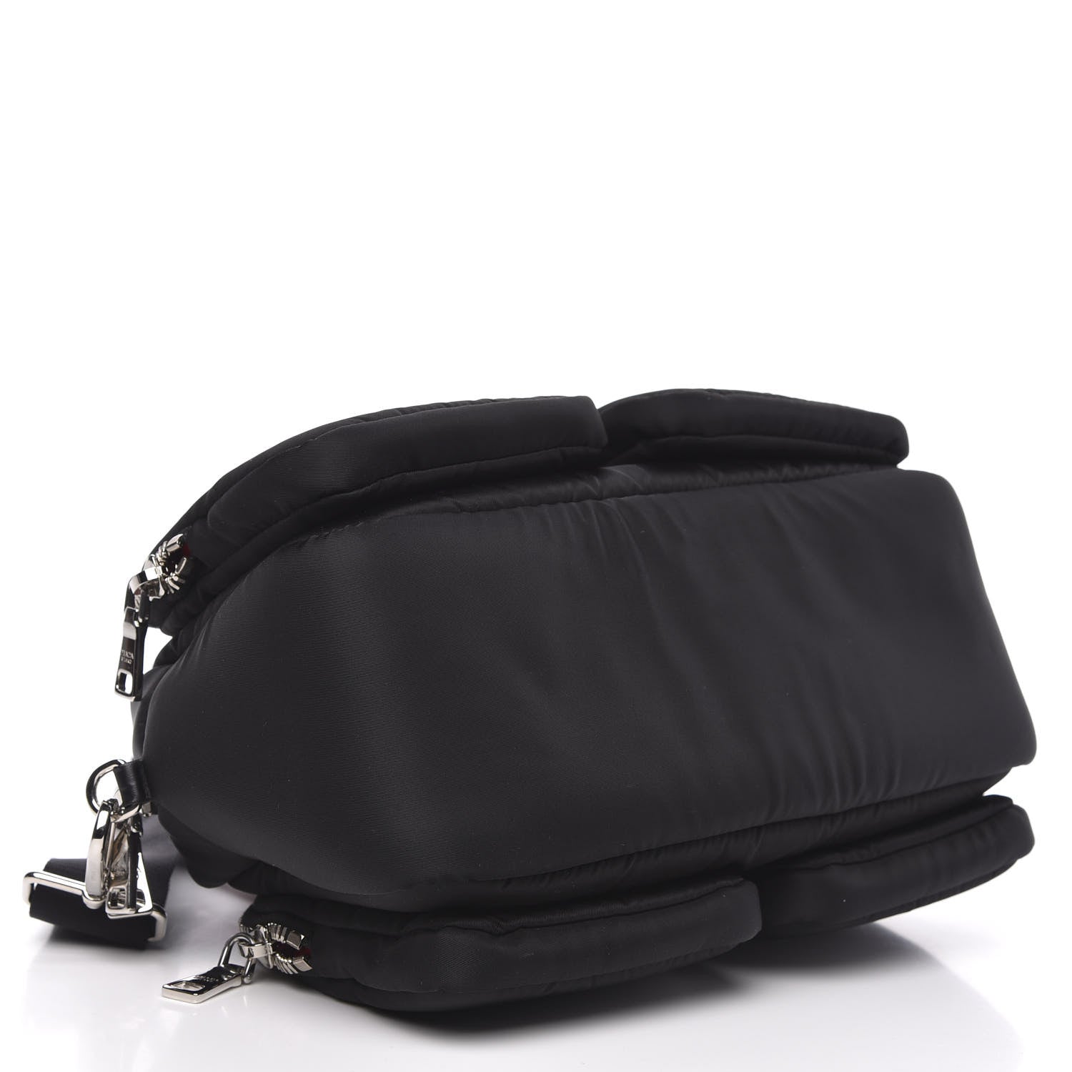 Prada Tessuto Nylon Pocket Top Handle Cargo Shoulder Bag Black Fuoco 4 of 9