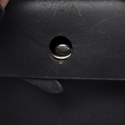 Hermes Toile Vache Calfskin Herbag 39 MM Black 13 of 19
