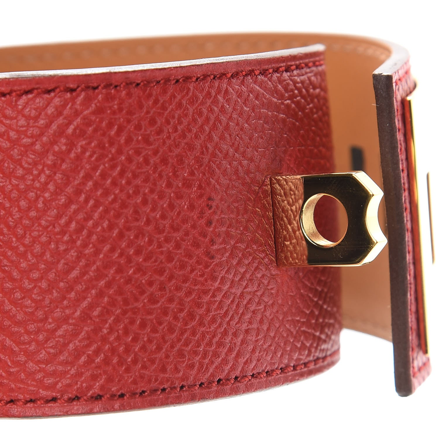 Hermes Epsom Collier de Chien CDC Bracelet S Rouge Casaque 7 of 8