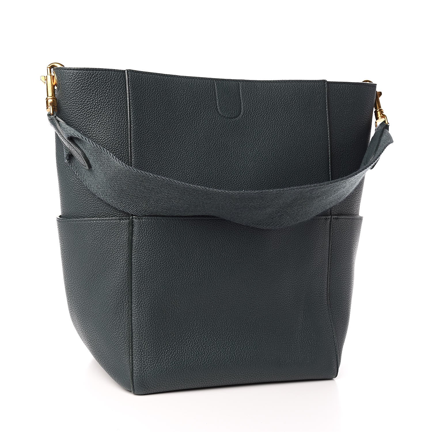 Celine Soft Grained Calfskin Sangle Bucket Bag Amazone 3 of 13