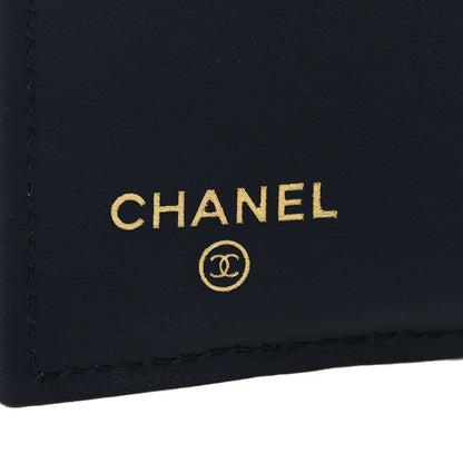 Chanel Caviar Quilted Multi Chain CC Compact Bifold Wallet Navy 6 of 11