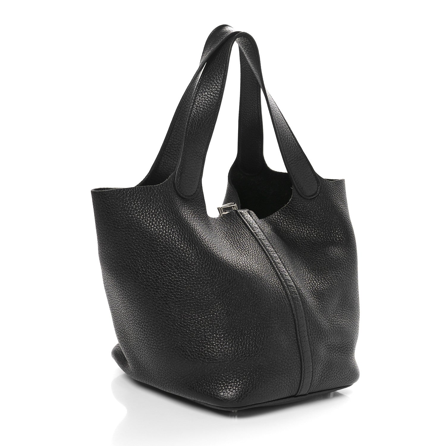 Hermes Taurillon Clemence Picotin Lock 22 MM Black 2 of 10