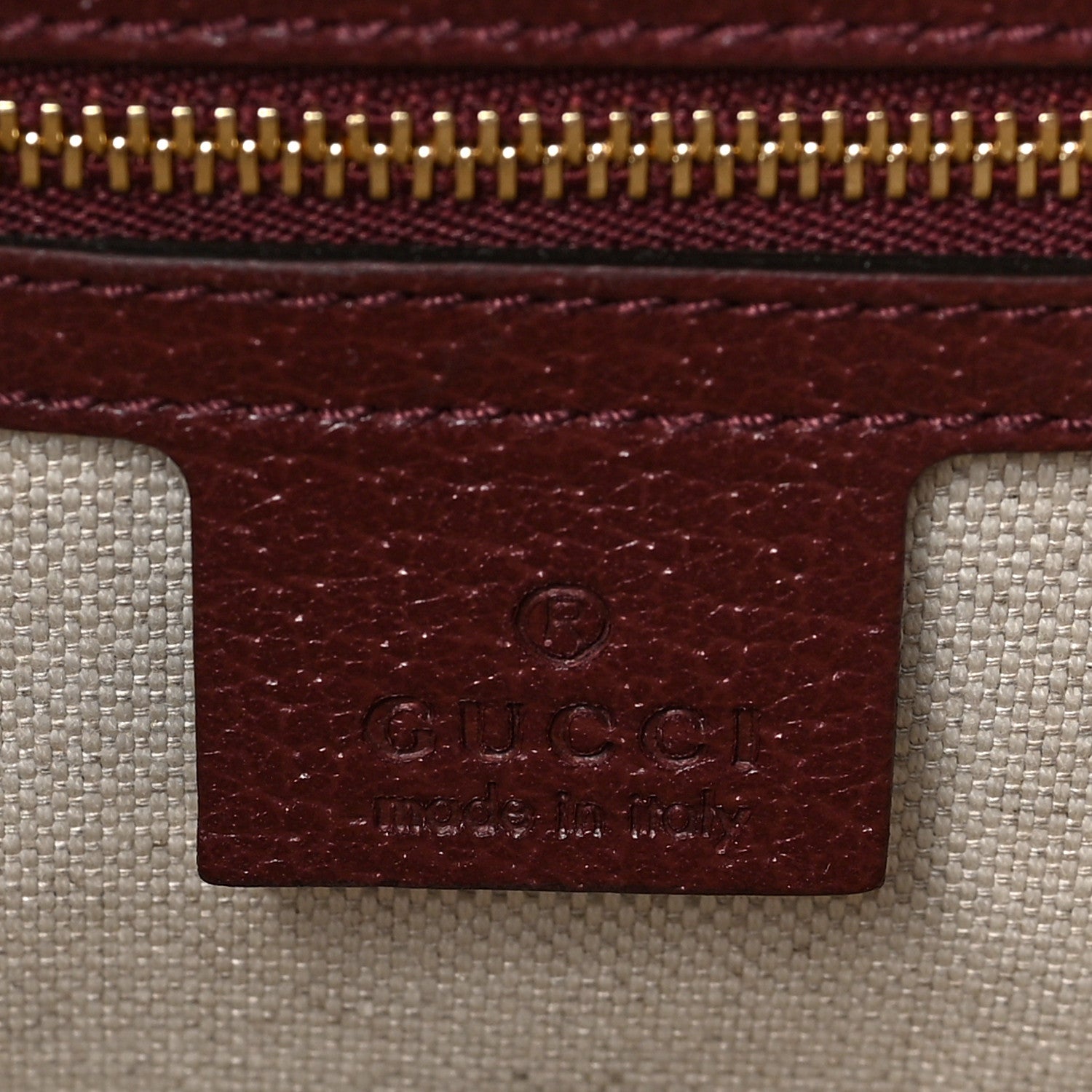 Gucci Monogram Textured Dollar Calfskin Web Medium Ophidia Shopping Tote Sahara Rubino Chardonnay 6 of 9