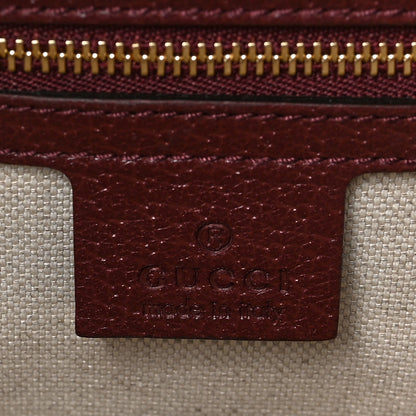Gucci Monogram Textured Dollar Calfskin Web Medium Ophidia Shopping Tote Sahara Rubino Chardonnay 6 of 9