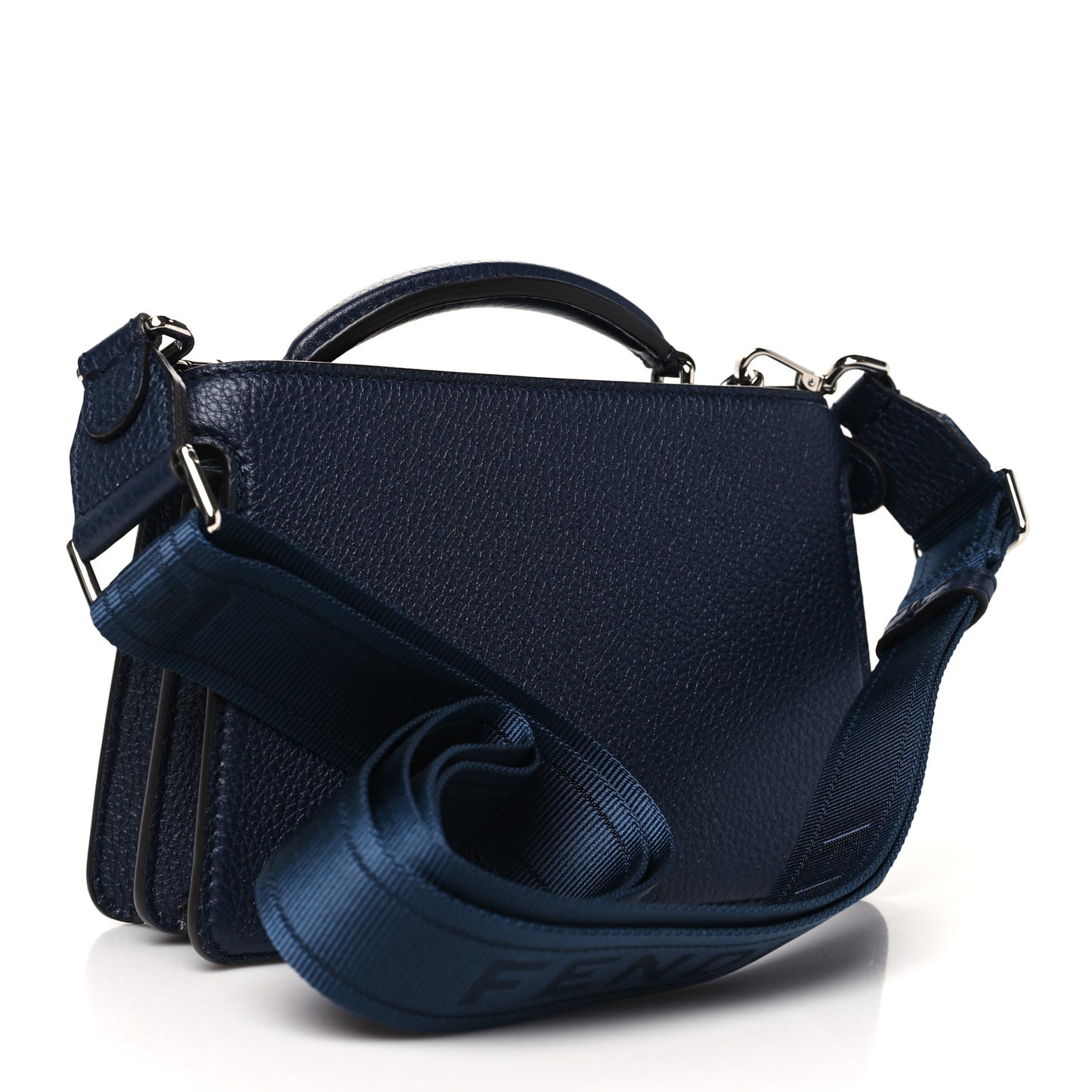 Cuoio Romano Vitello Cover Bi-Color Peekaboo I See U X Cross Satchel Navy