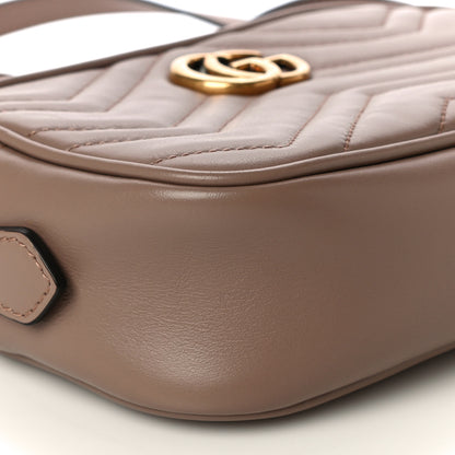 Gucci Calfskin Matelasse Mini GG Marmont Chain Shoulder Bag Porcelain Rose 10 of 11