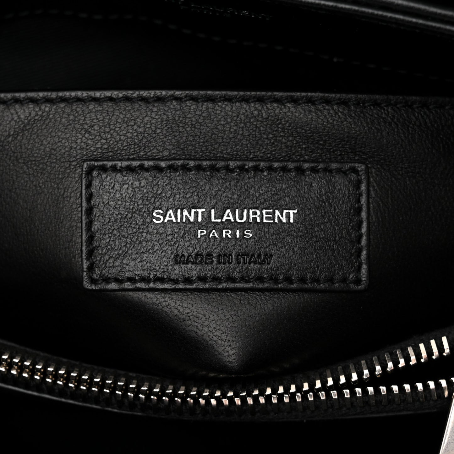 Calfskin Y Quilted Monogram Small Loulou Chain Satchel Black