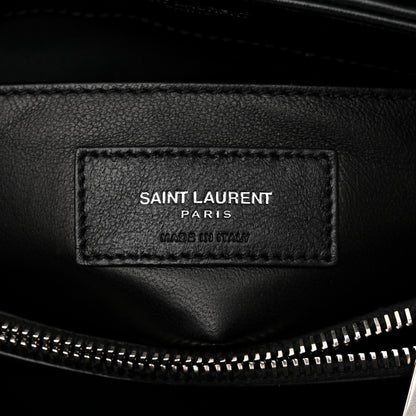 Saint Laurent Calfskin Y Quilted Monogram Small Loulou Chain Satchel Black 6 of 10