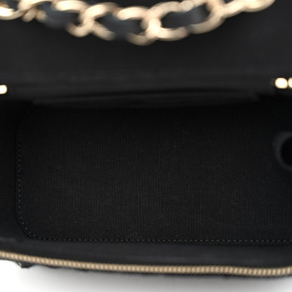 Chanel Lambskin Crochet Quilted Small Vanity Case With Chain Black 7 of 10