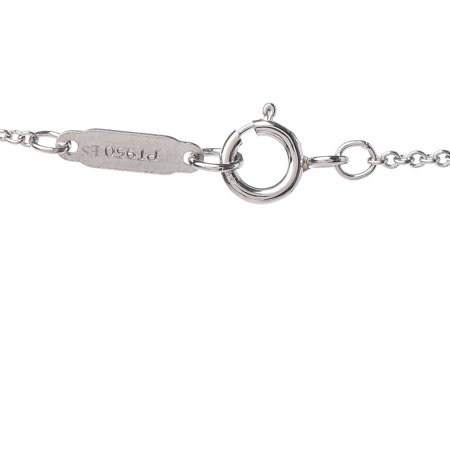 Platinum Diamond Small Heart Lock Pendant Necklace