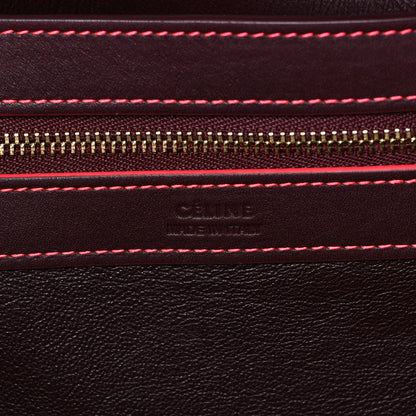 Celine Smooth Calfskin Small Tassel Cabas Phantom Burgundy Pink 6 of 14
