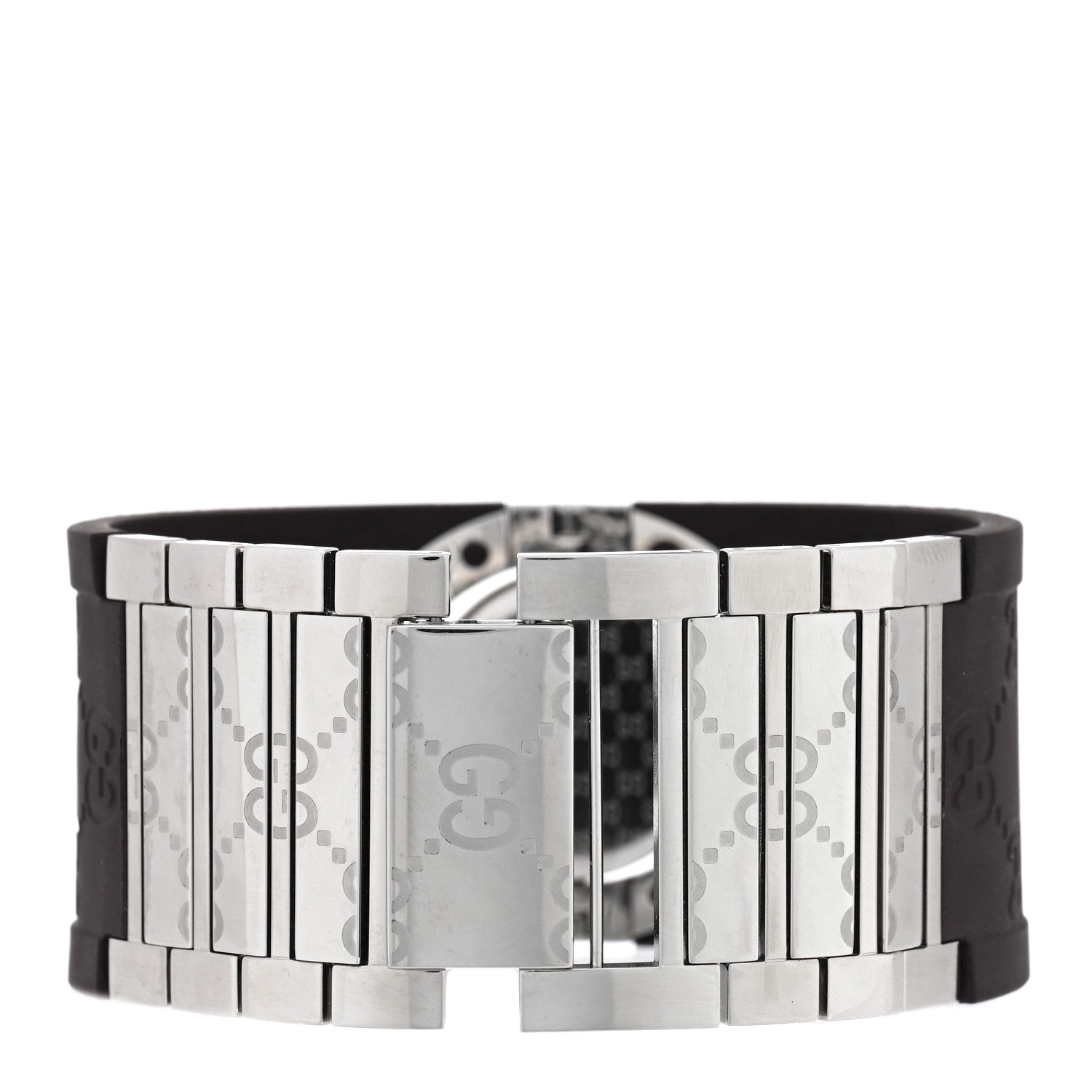 Gucci Stainless Steel Rubber 23mm Twirl Quartz Watch Brown 3 of 4