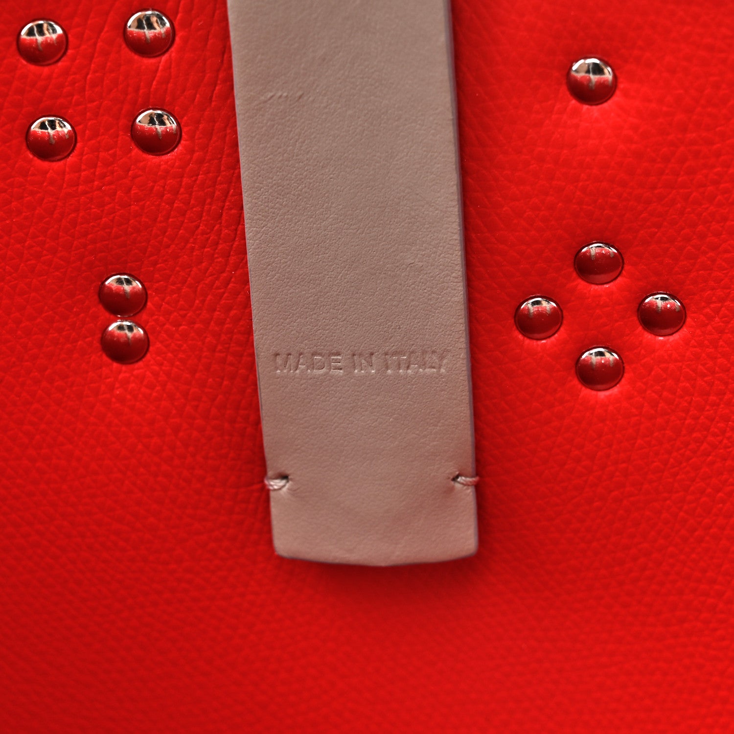 Christian Louboutin Calfskin Spikes Small East West Cabata Tote Light Grey 8 of 11