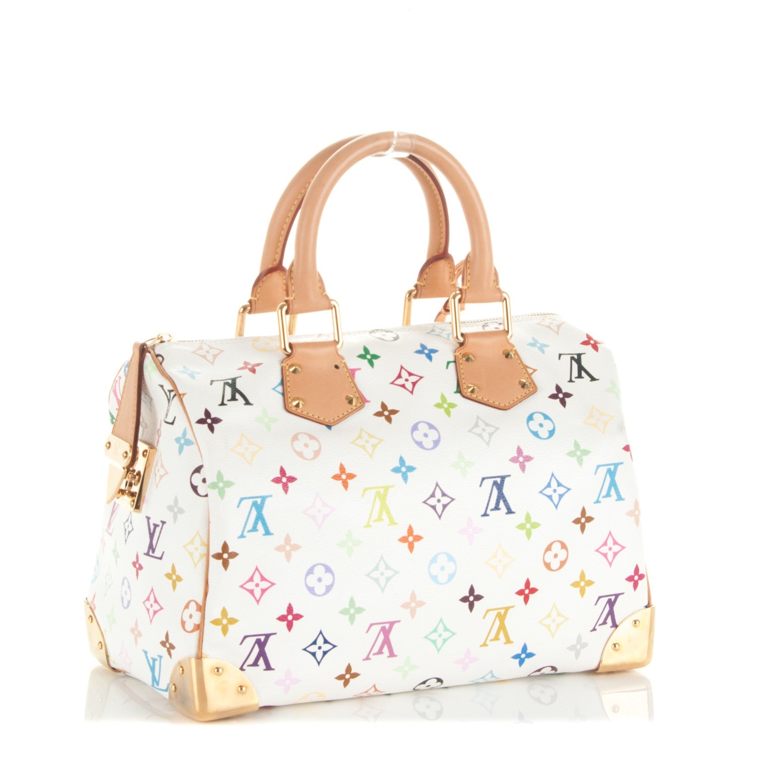 Louis Vuitton Monogram Multicolor Speedy 30 White 3 of 8