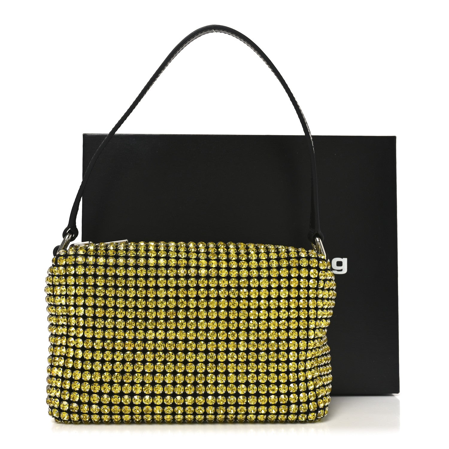 Alexander Wang Mesh Crystal Rhinestone Mini Heiress Pouch
