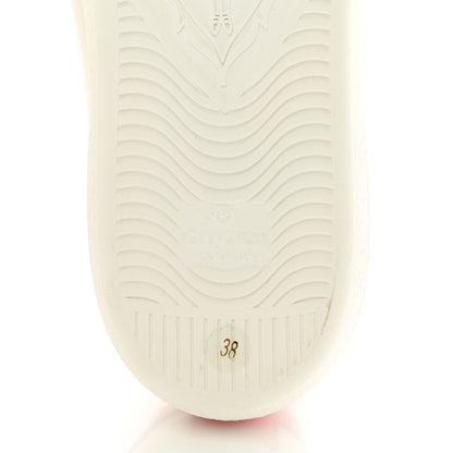 Gucci Calfskin Interlocking G Perforated Womens Ace Sneakers 38 White Rose 6 of 9