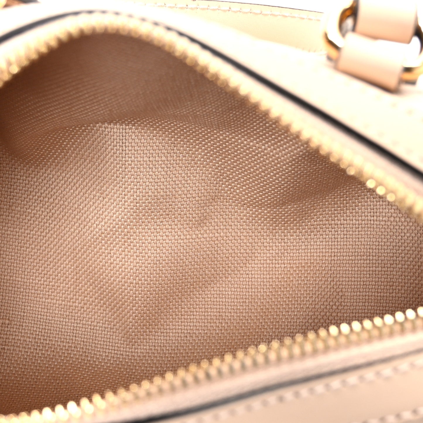 Gilbert Calfskin Jumbo GG Embossed Super Mini Top Handle Bowler Bag Beige