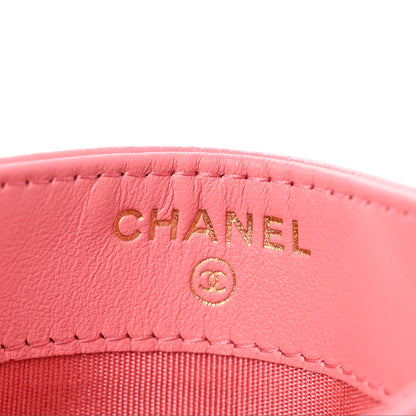 Chanel Caviar Camellia Embossed Card Holder Pink 6 of 8