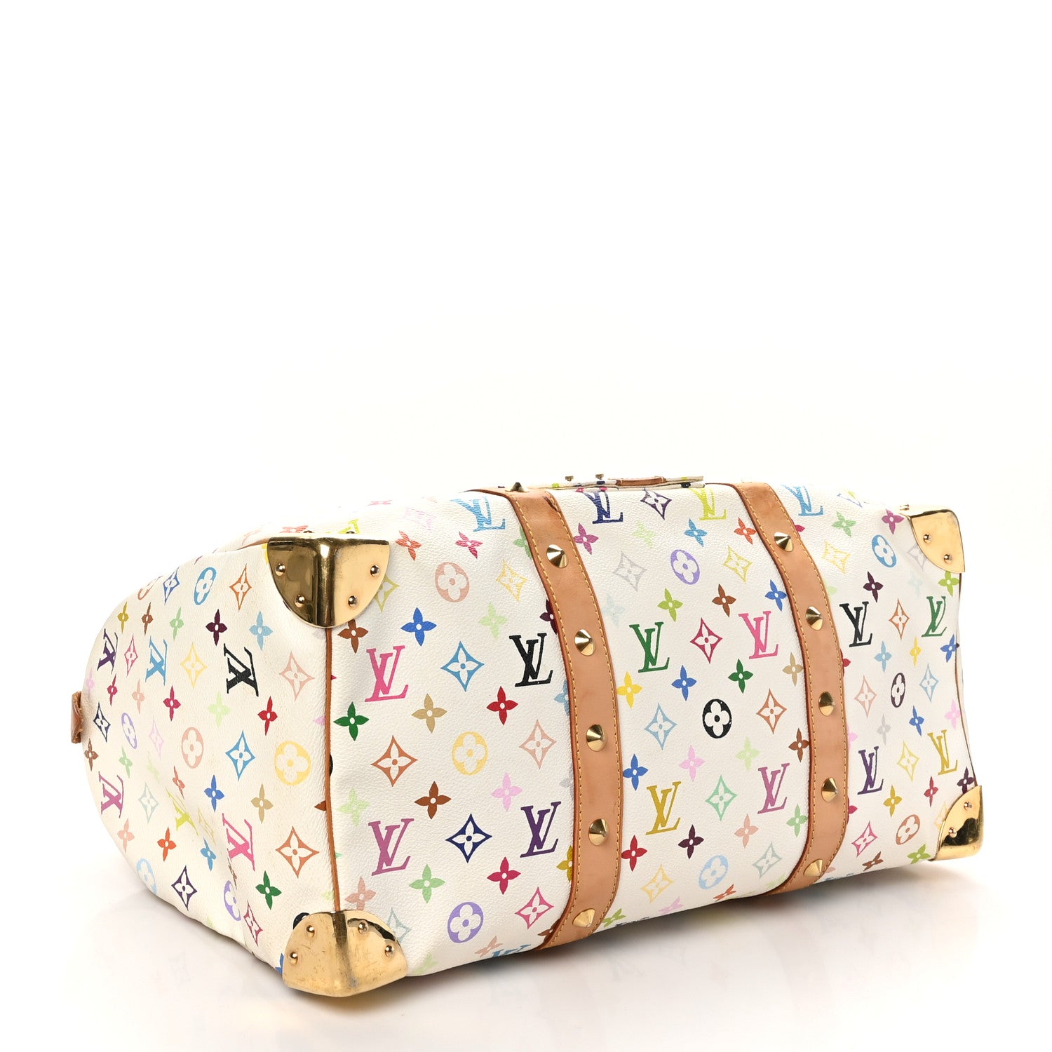 Louis Vuitton Monogram Multicolor Keepall 45 White 3 of 10