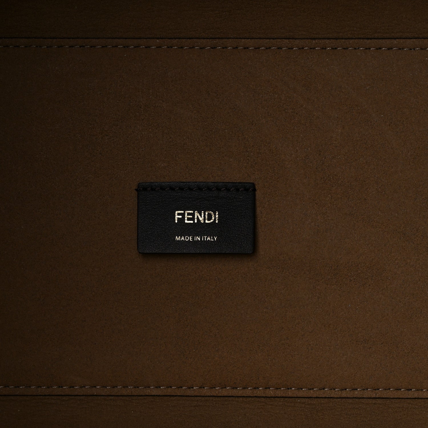 Fendi Vitello Catalan Mirror Plexiglass Logo Embossed Medium Fendi Sunshine Shopper Tote Gold 6 of 9